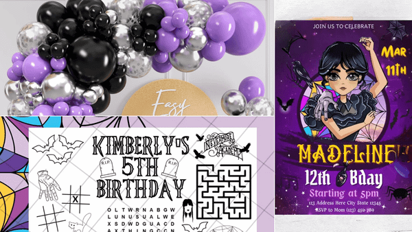 Wednesday Addams Party Decorations