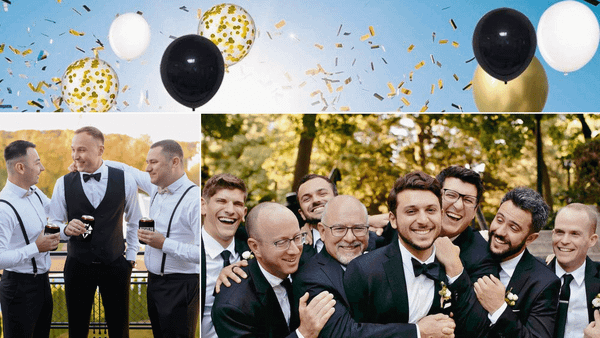 Bachelor Party Decorations and bachelor party supplies for groom to be including party favors, photo booth props, party decor, shot glasses, for a great time!