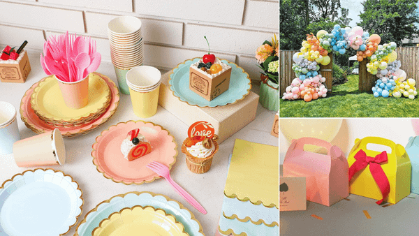 pastel party decorations