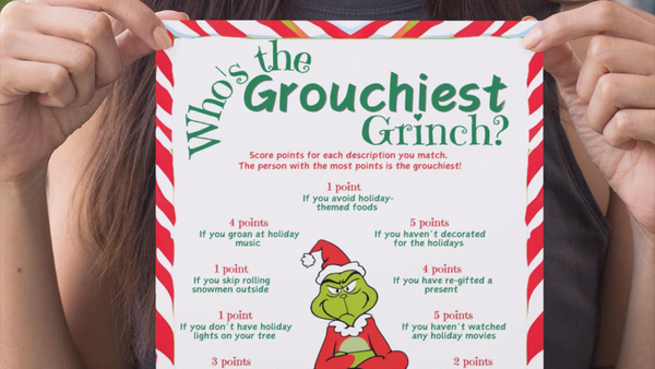 Who’s the Grouchiest Grinch? – Printable Christmas Party Game