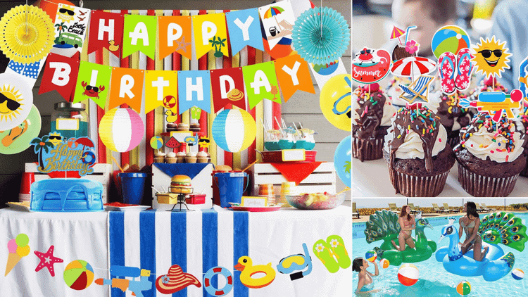 Pool Party Birthday Decorations