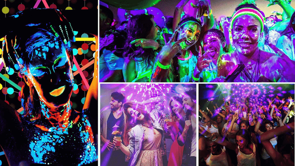 black light party