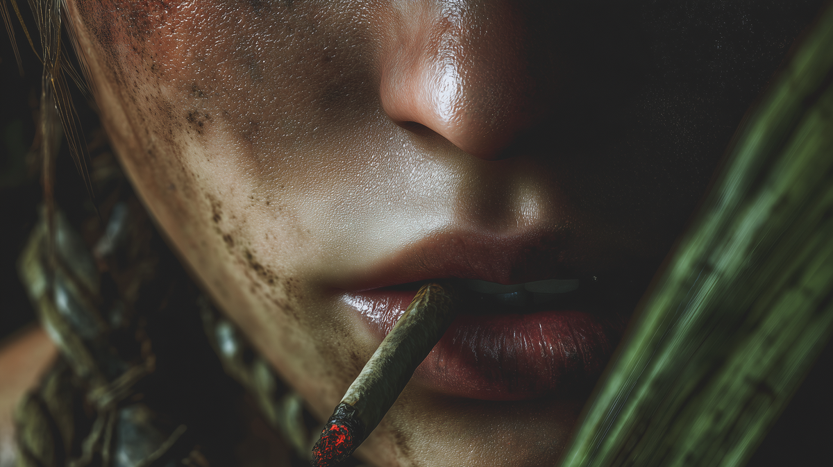 Tough girl surviving men and nature with the help of a joint.