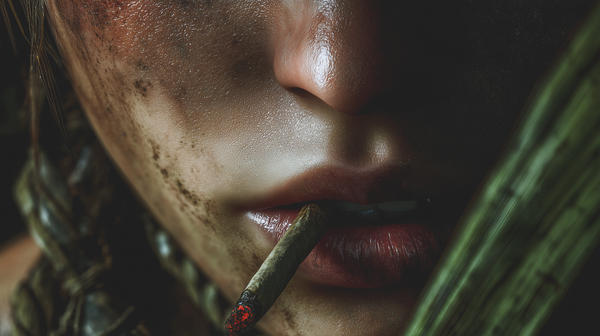 Tough girl surviving men and nature with the help of a joint.