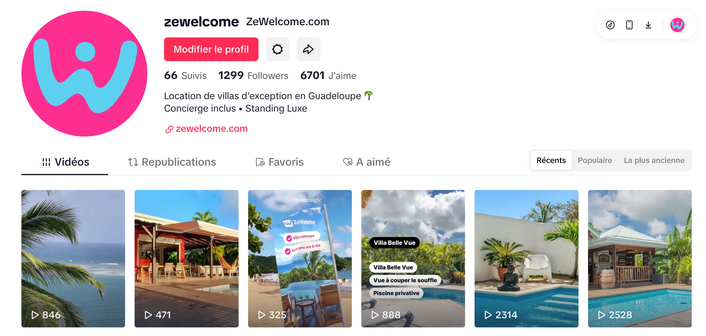 tik tok zewelcome