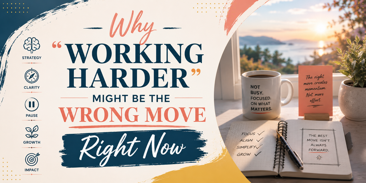 Why "Working Harder" Might Be the Wrong Move Right Now