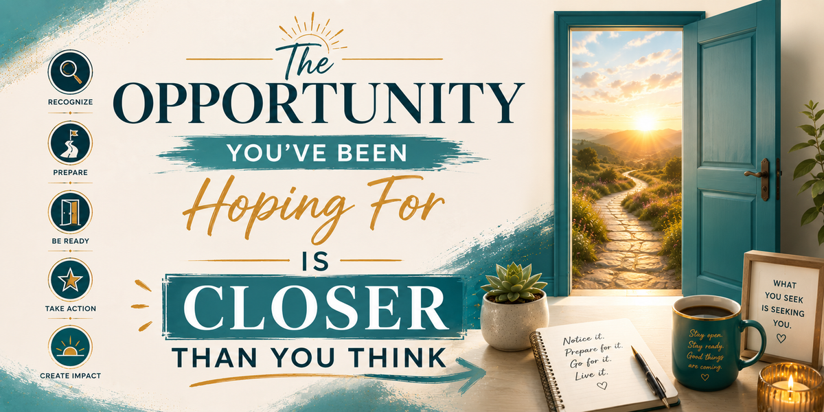 The Opportunity You've Been Hoping For Is Closer Than You Think