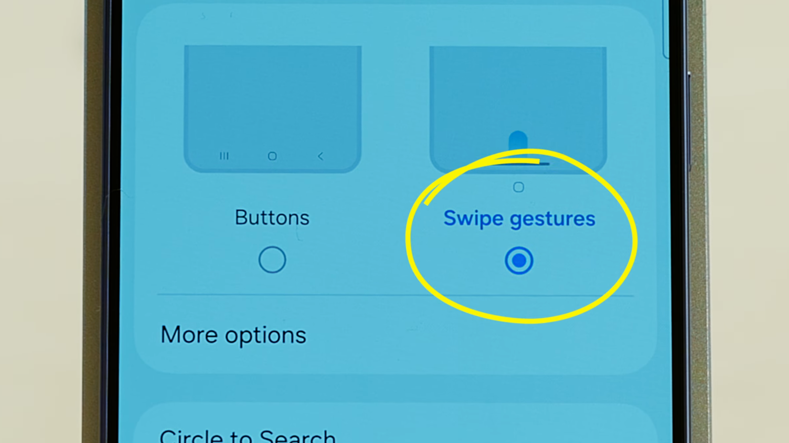 Switch to Gesture Navigation