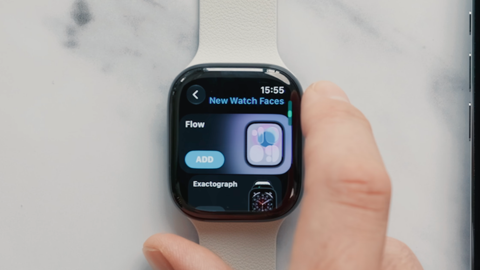 Choose a useful watch face