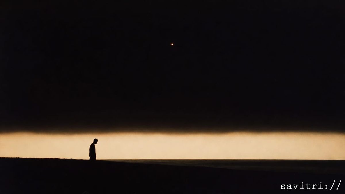 savitri://nuit Fragment III — Book Two, Canto VII : The Descent into Night: Quand le Verbe tombe dans sa propre prison