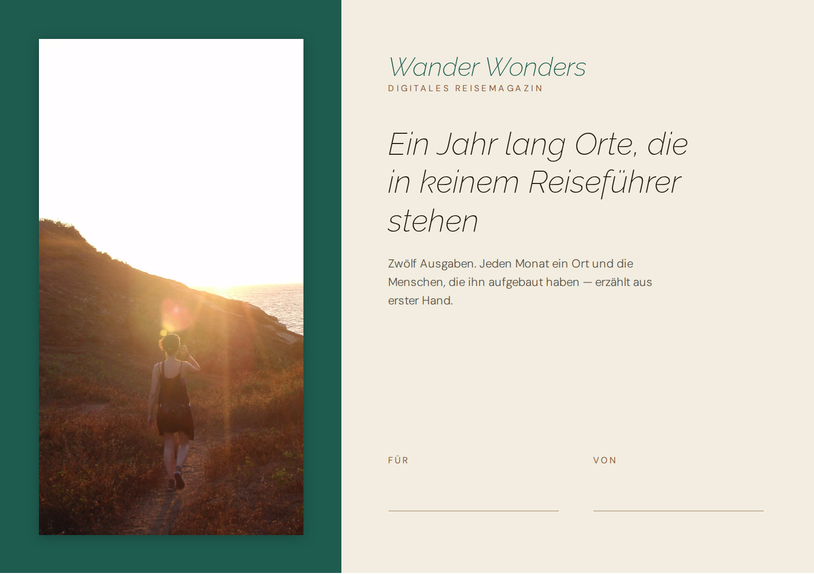 Wander Wonders Geschenkgutschein