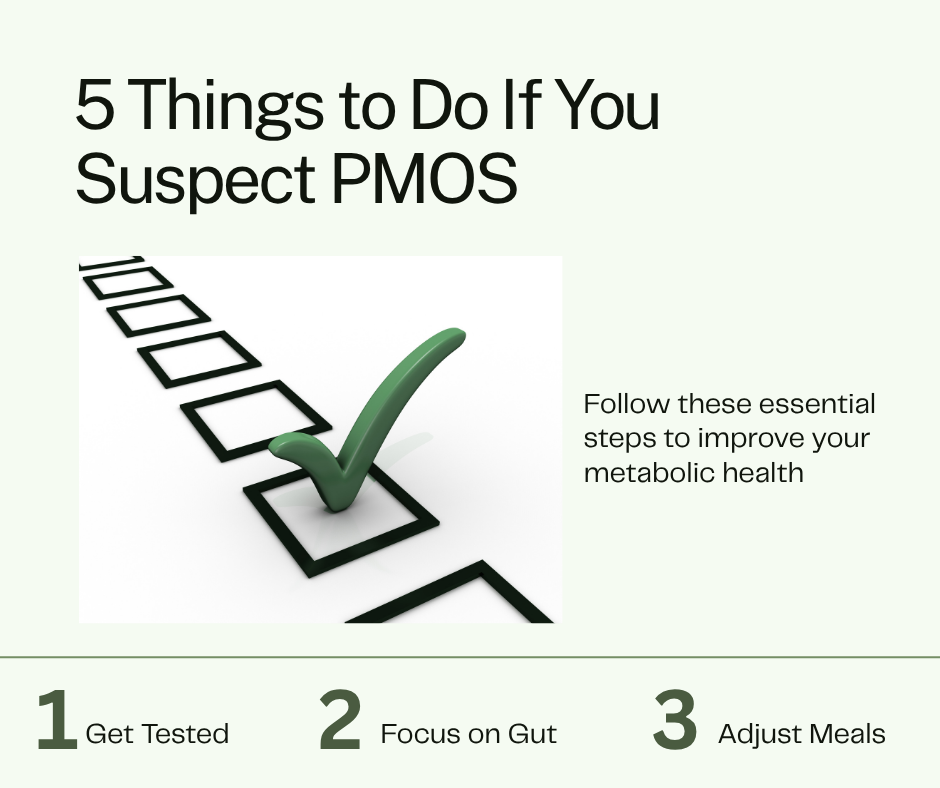 What to do if you suspect PMOS PCOS India, fasting insulin test meal sequencing gut health checklist Indian women