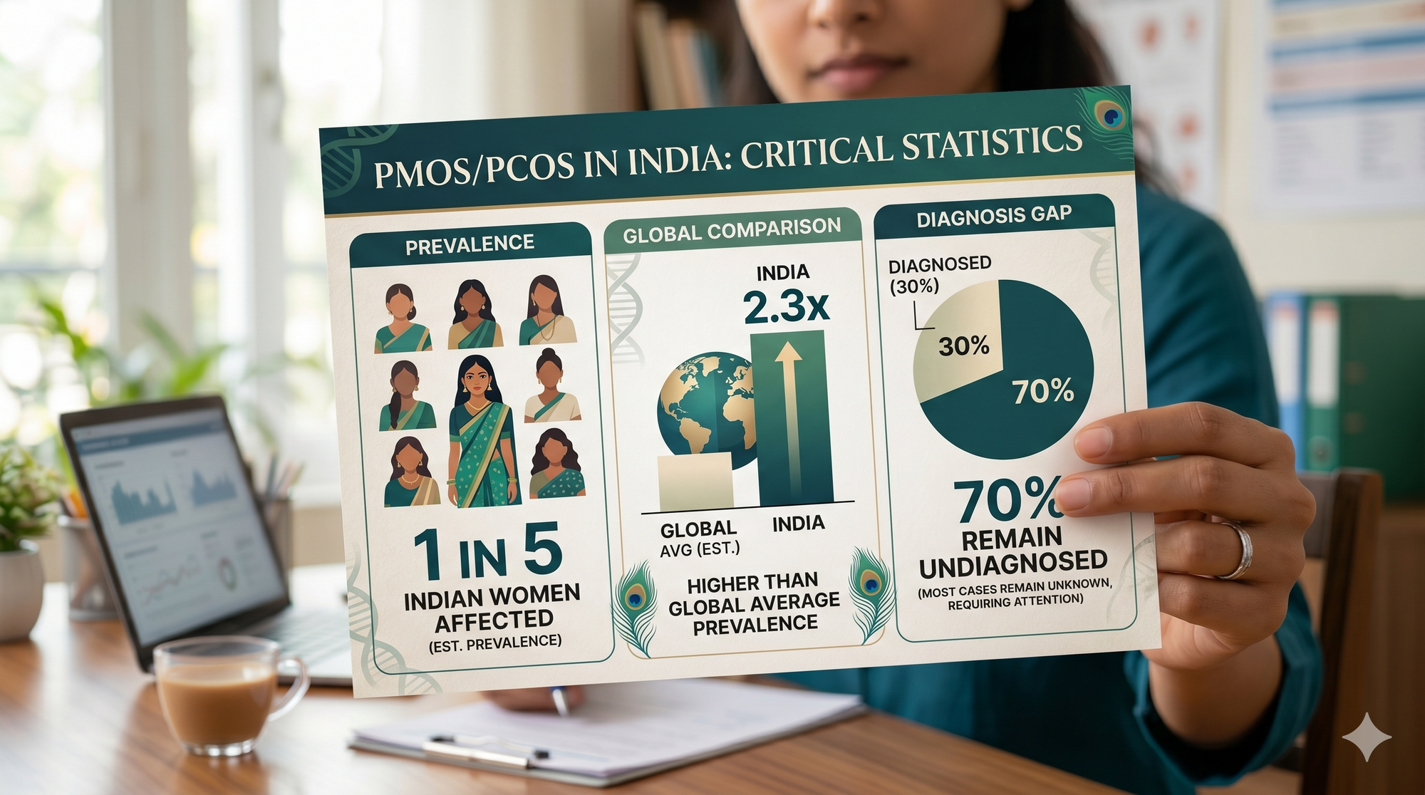 PMOS PCOS statistics India- 1 in 5 Indian women affected, most undiagnosed