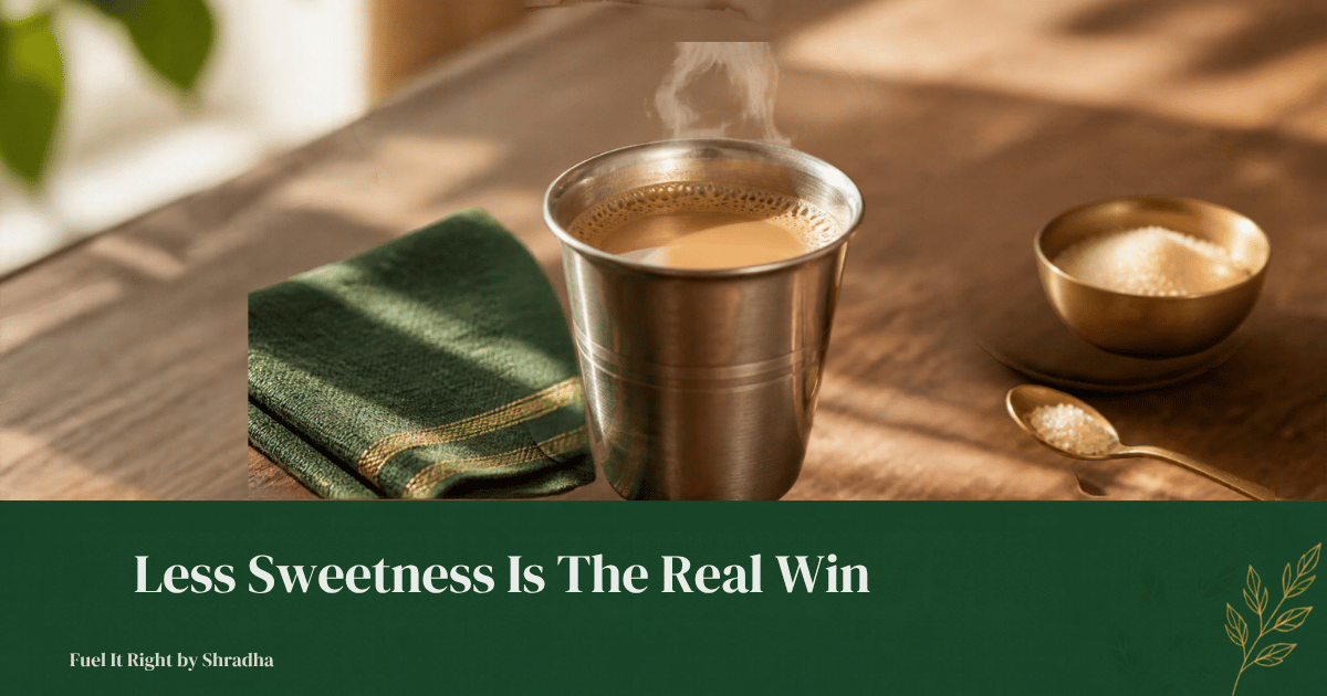 Sweeteners for diabetes: a cup of chai with a spoon of sweetener and less sugar