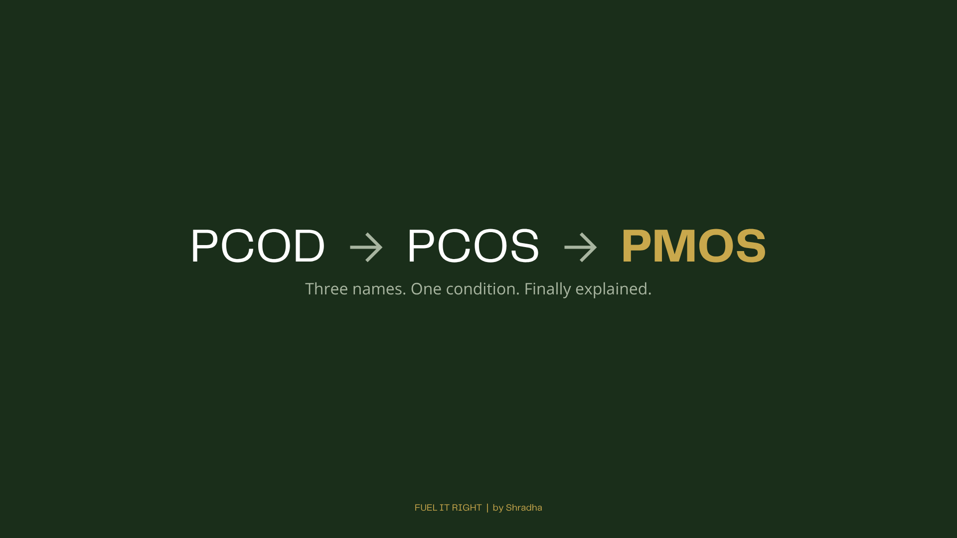 PCOD vs PCOS vs PMOS comparison table. Full name, who uses it, medical status, main focus, insulin resistance explained for Indian women