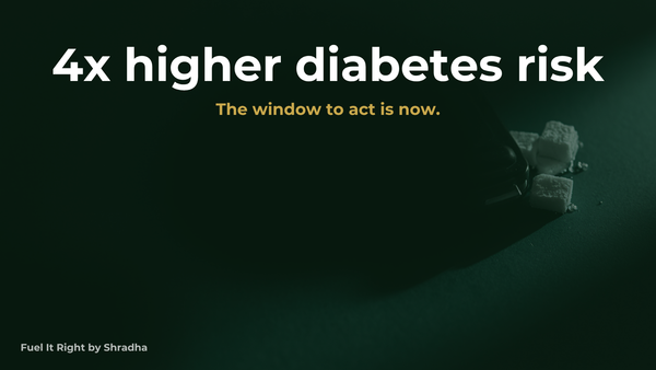 PCOS PMOS and type 2 diabetes risk Indian women — 4x higher lifetime diabetes risk how to prevent diabetes with PMOS through Indian food