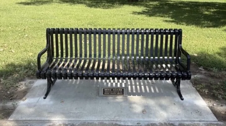 A new bench in College Hill commemorates the late Mike Roark’s teaching legacy