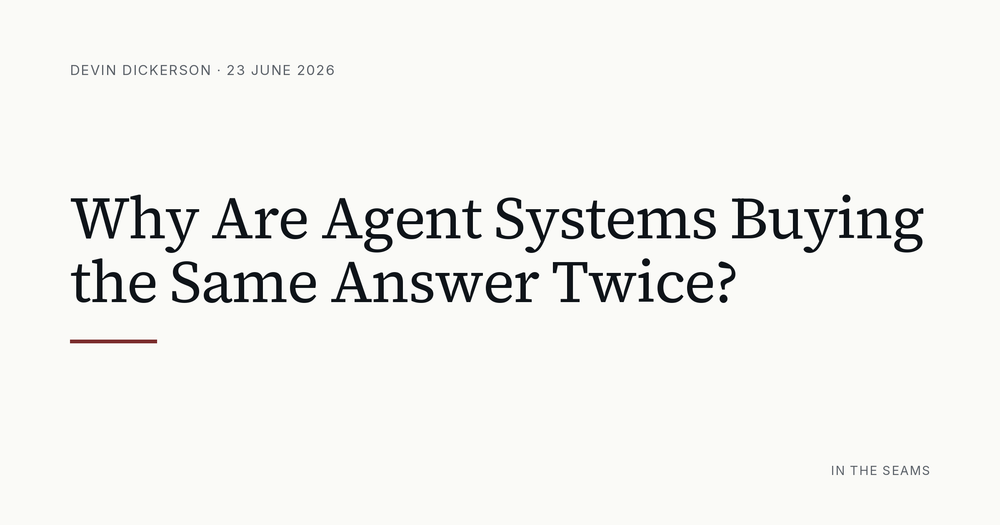 Why Are Agents Buying the Same Answer Twice?