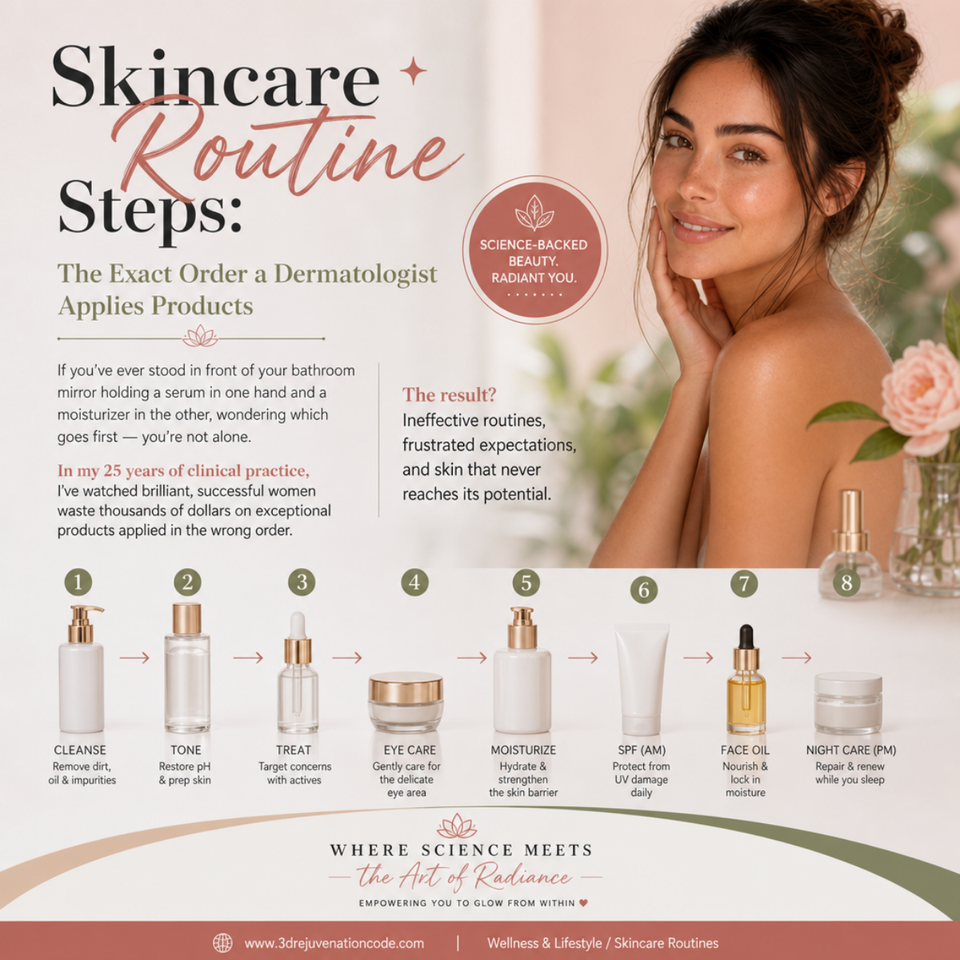 Skincare Routine Steps: The Exact Order a Dermatologist Applies Products