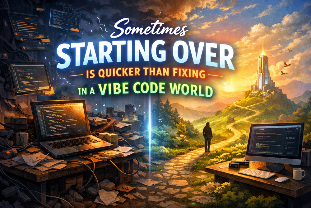 Sometimes Starting Over is Quicker than Fixing in a Vibe Code World post image