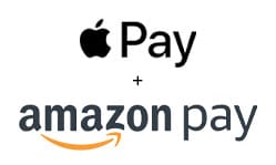 Apple Pay and Amazon Pay logos