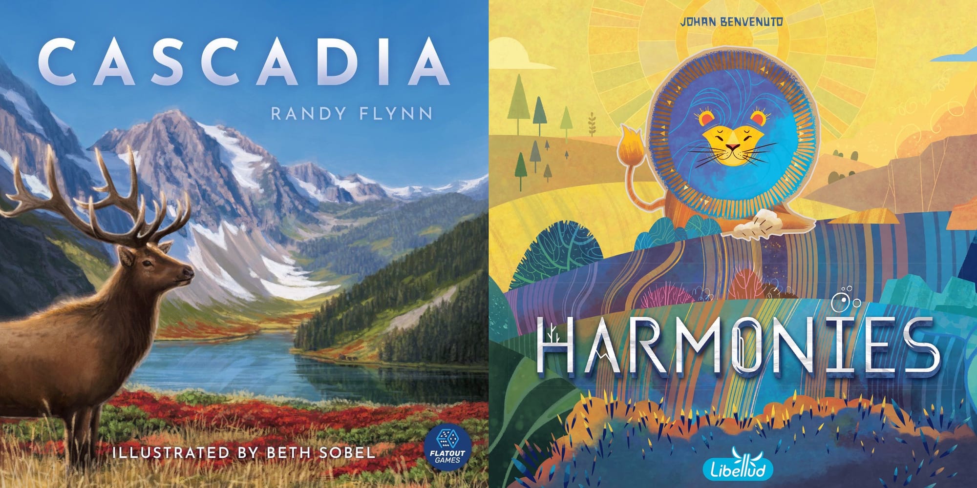 Front covers of Cascadia and Harmonies