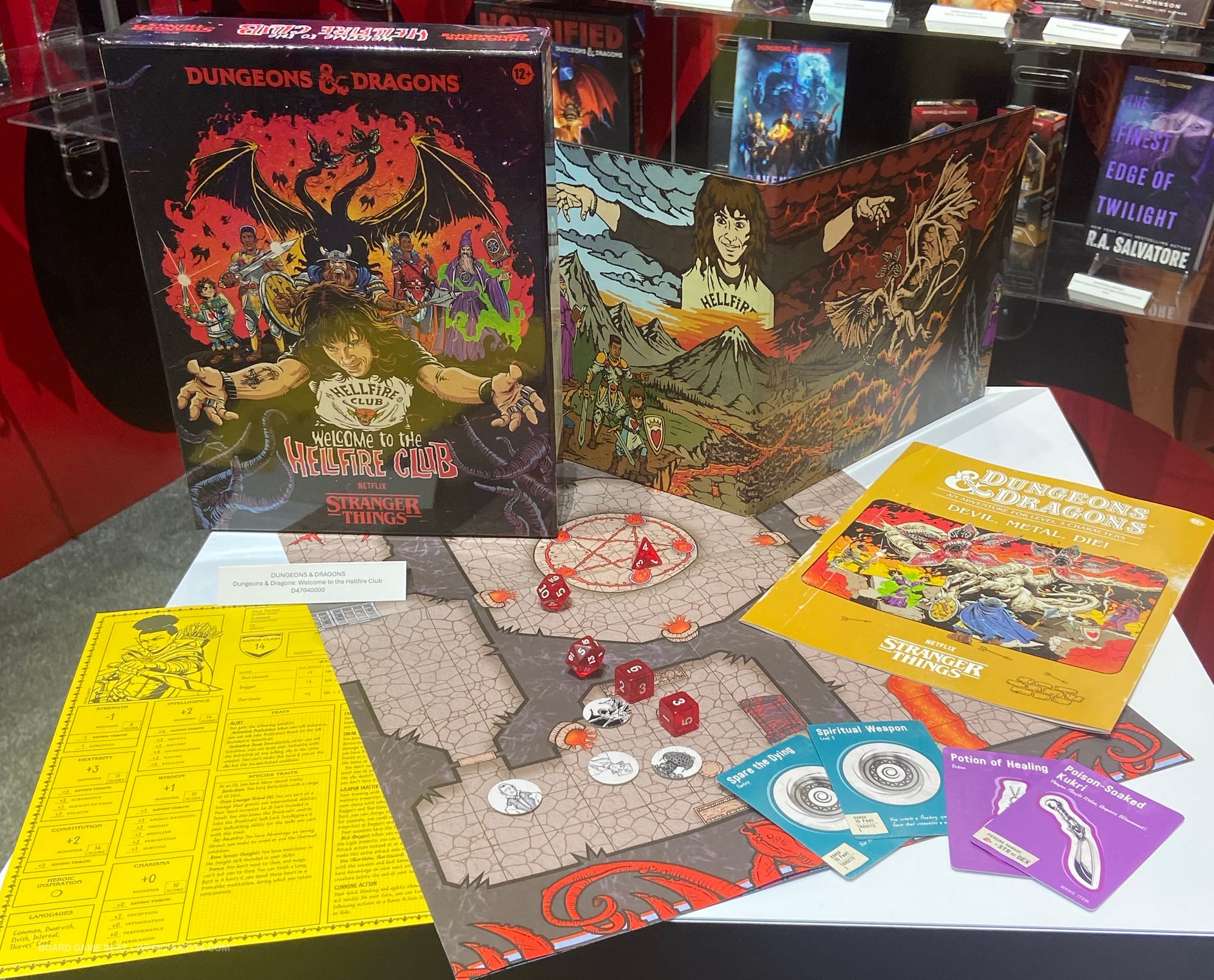 Components in the "Welcome to the Hellfire Cub" Dungeons & Dragons boxed set