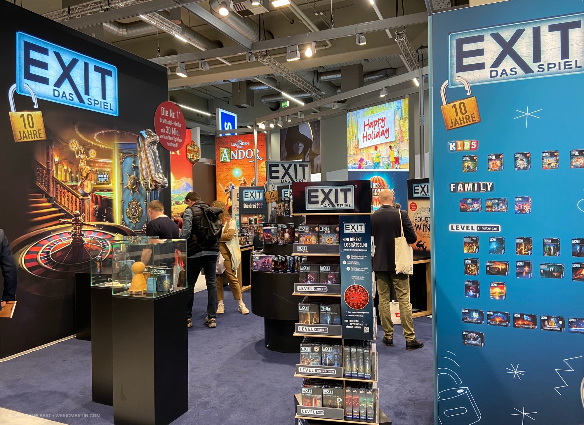 A special display of EXIT products in the KOSMOS booth during Spielwarenmesse 2026