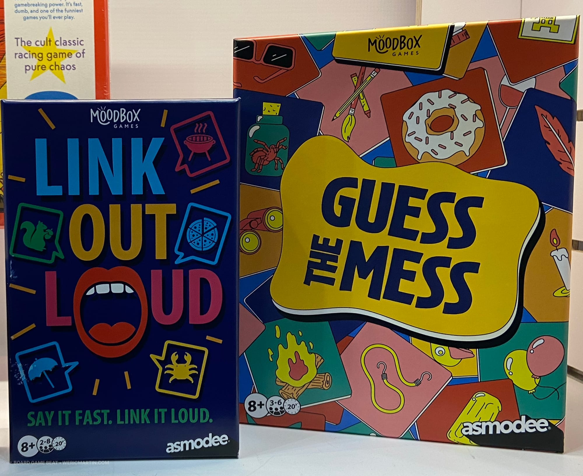 Two game boxes: Link Out Loud and Guess the Mess