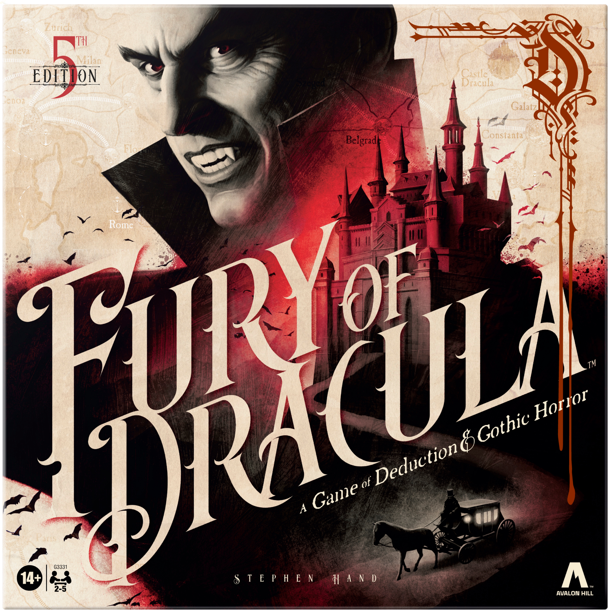 Front cover of the fifth edition of Fury of Dracula