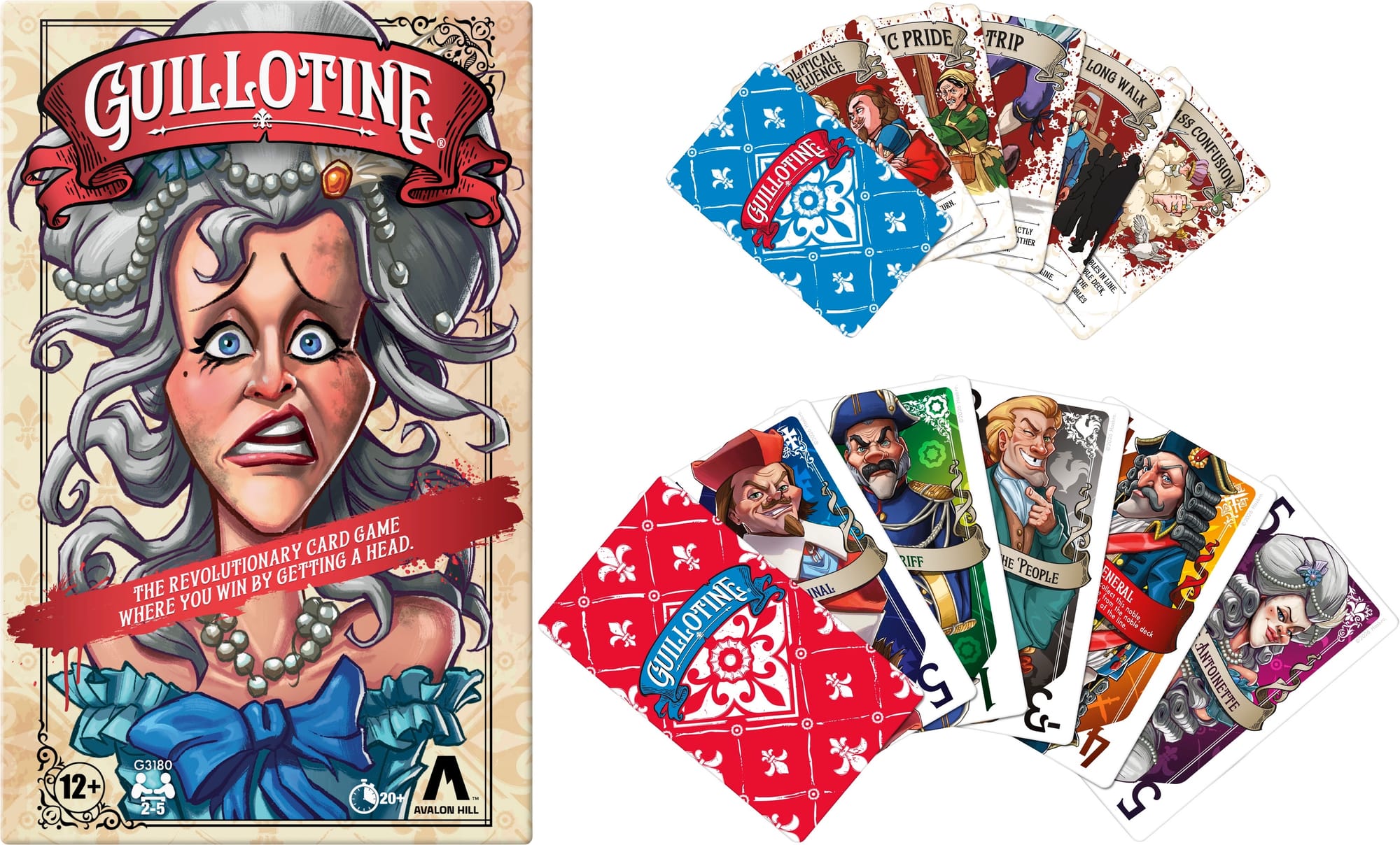Front cover of Guillotine and some of the cards included