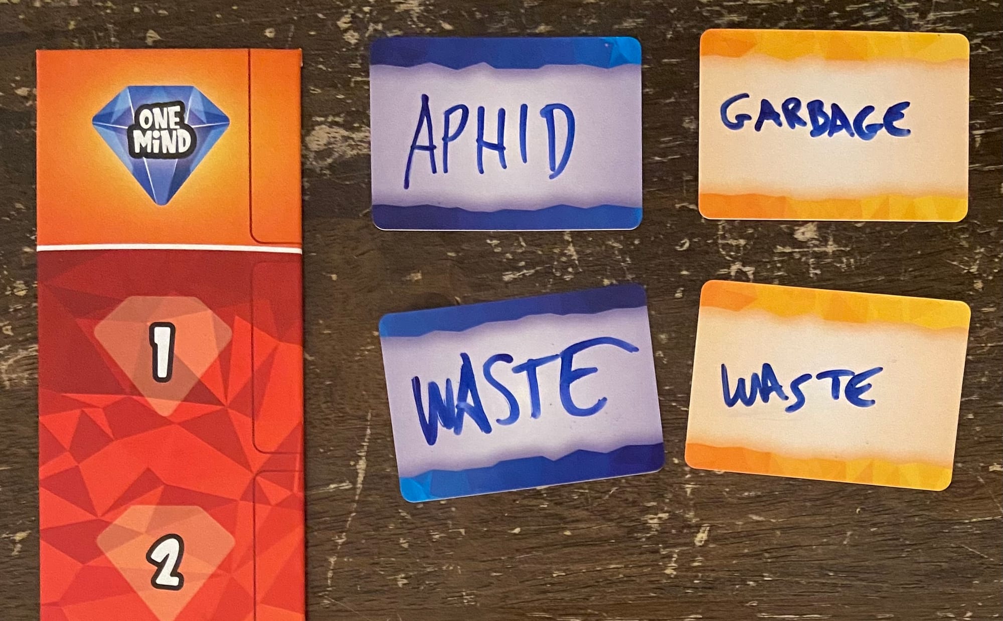 Under "aphid" and "garbage" are the words "waste" and "waste"