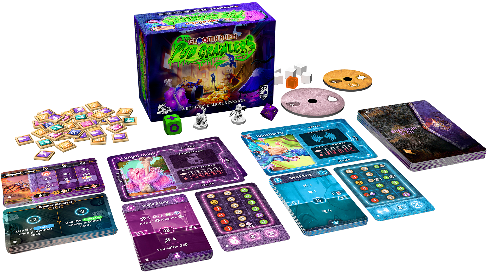 Components included in Buttons & Bugs: Pub Crawlers