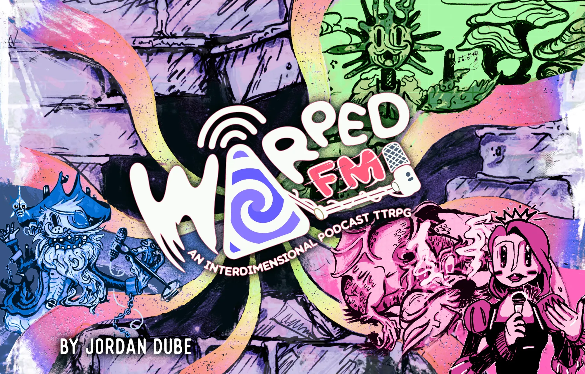 Front cover of the RPG Warped FM