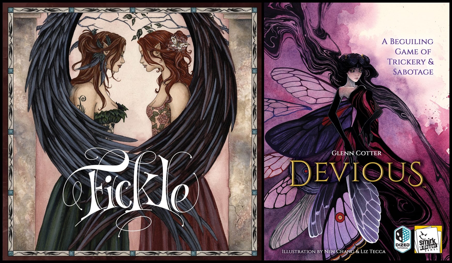 Front covers of Fickle and Devious