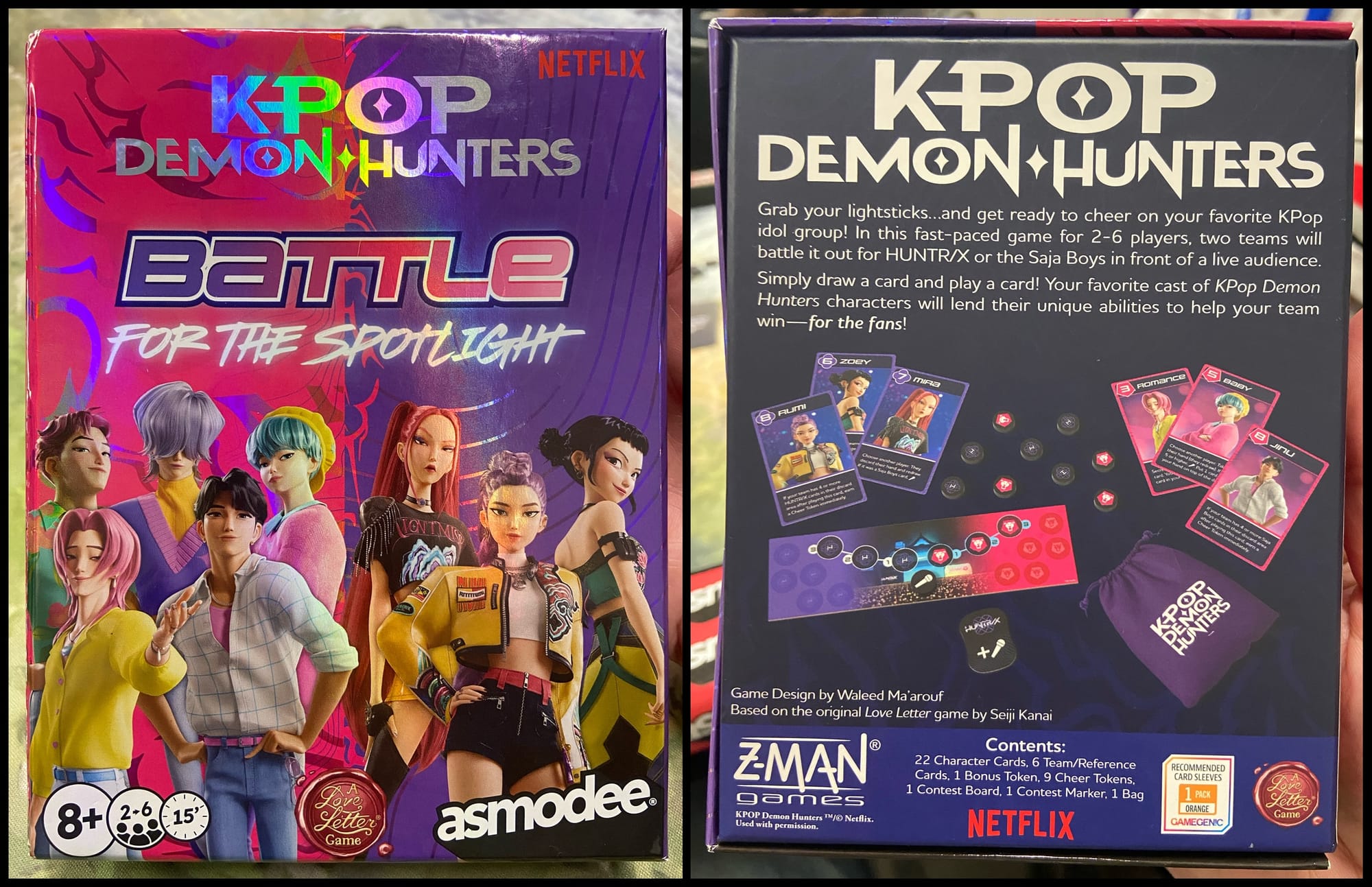 Front and back covers of KPop Demon Hunters: Battle for the Spotlight