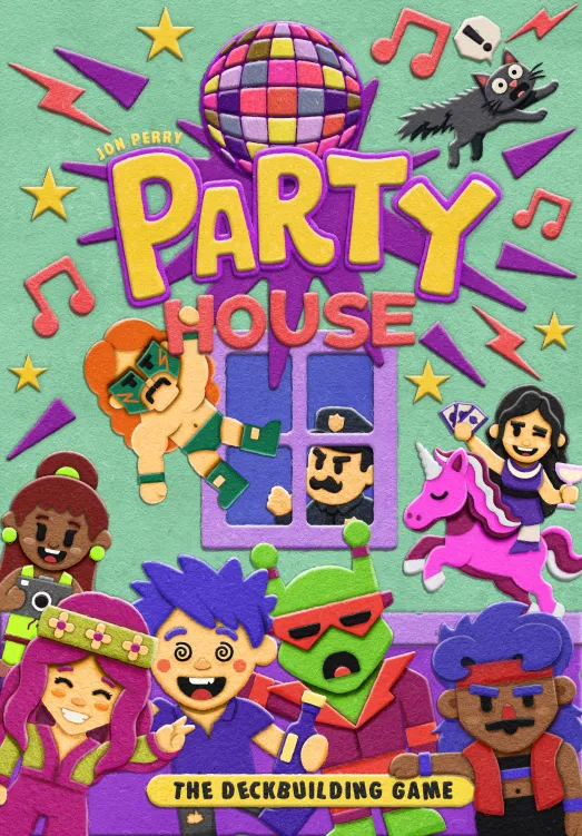 Front cover of Party House: The Deckbuilding Game