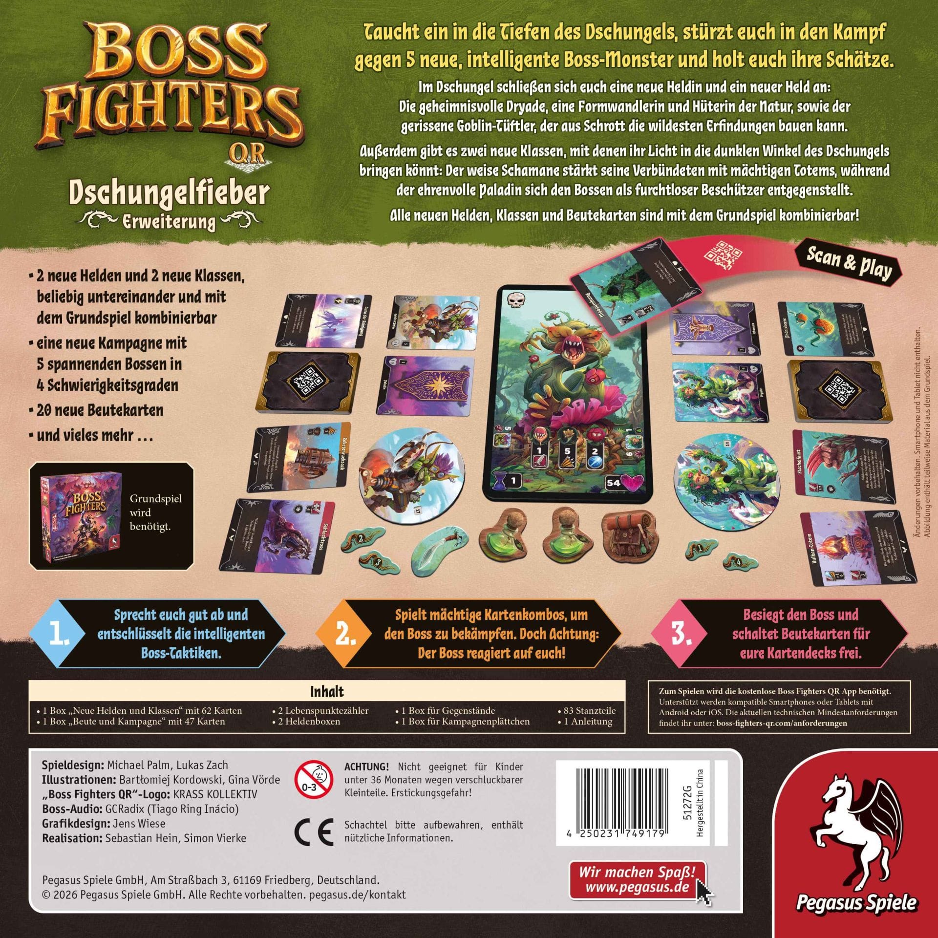Back cover of Boss Fighters QR: Dschungelfieber