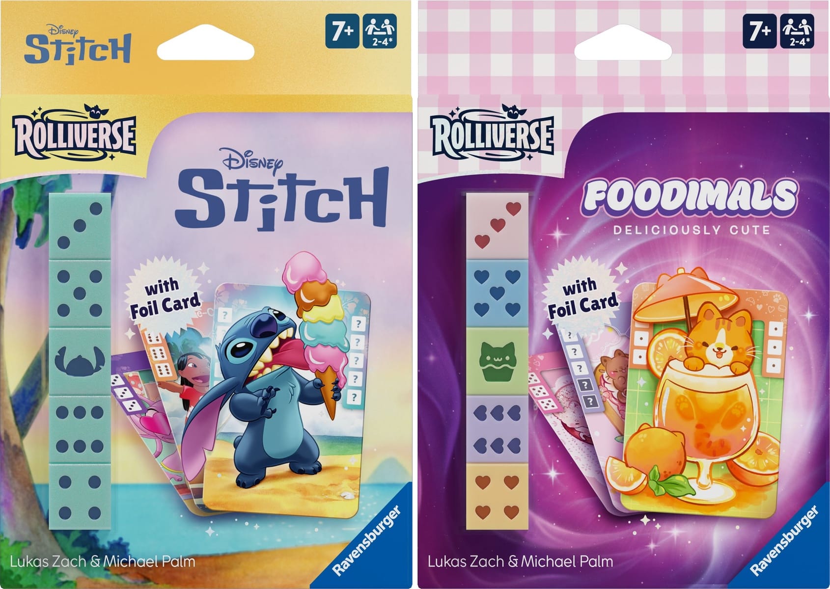 Front covers of Rolliverse: Stitch and Rolliverse: Foodimals