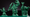 Three game miniatures in green plastic are depicted, each a different fantasy creature.