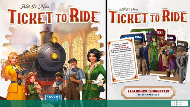 Ticket to Ride Boards Legendary Characters