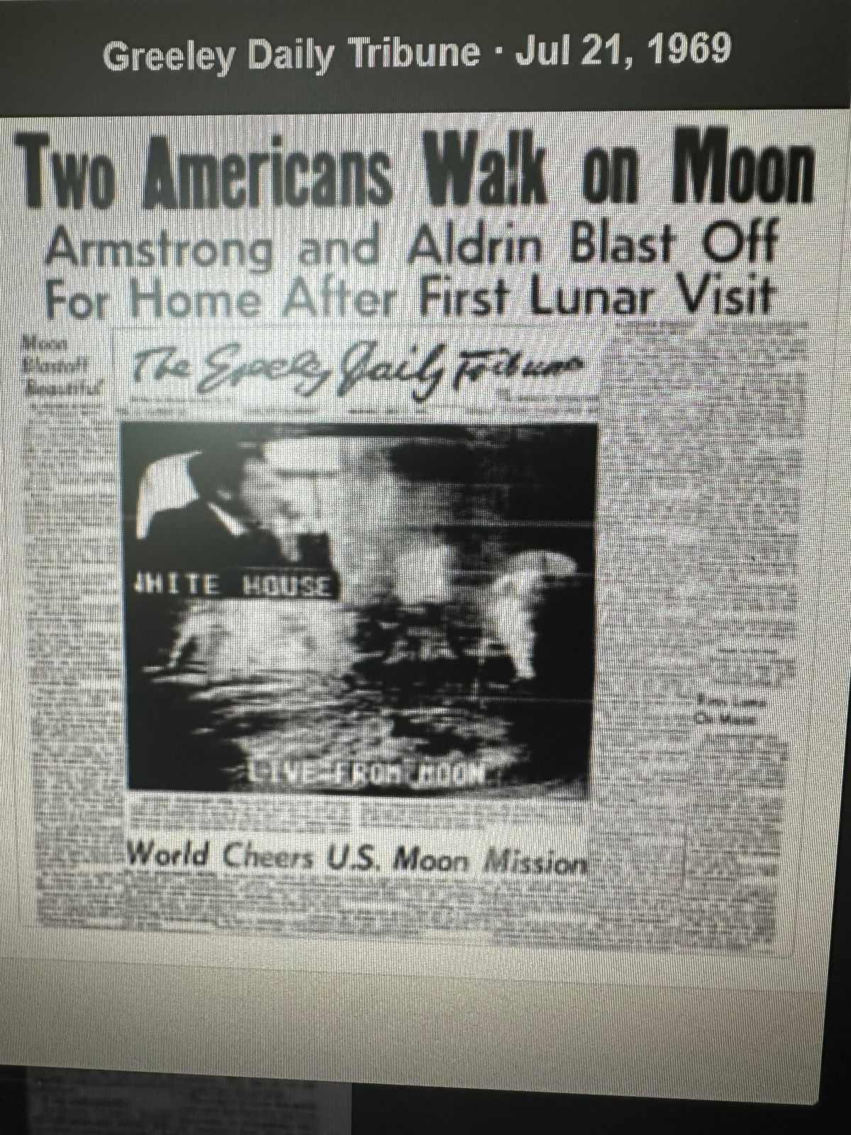 Big news on July 21, 1969