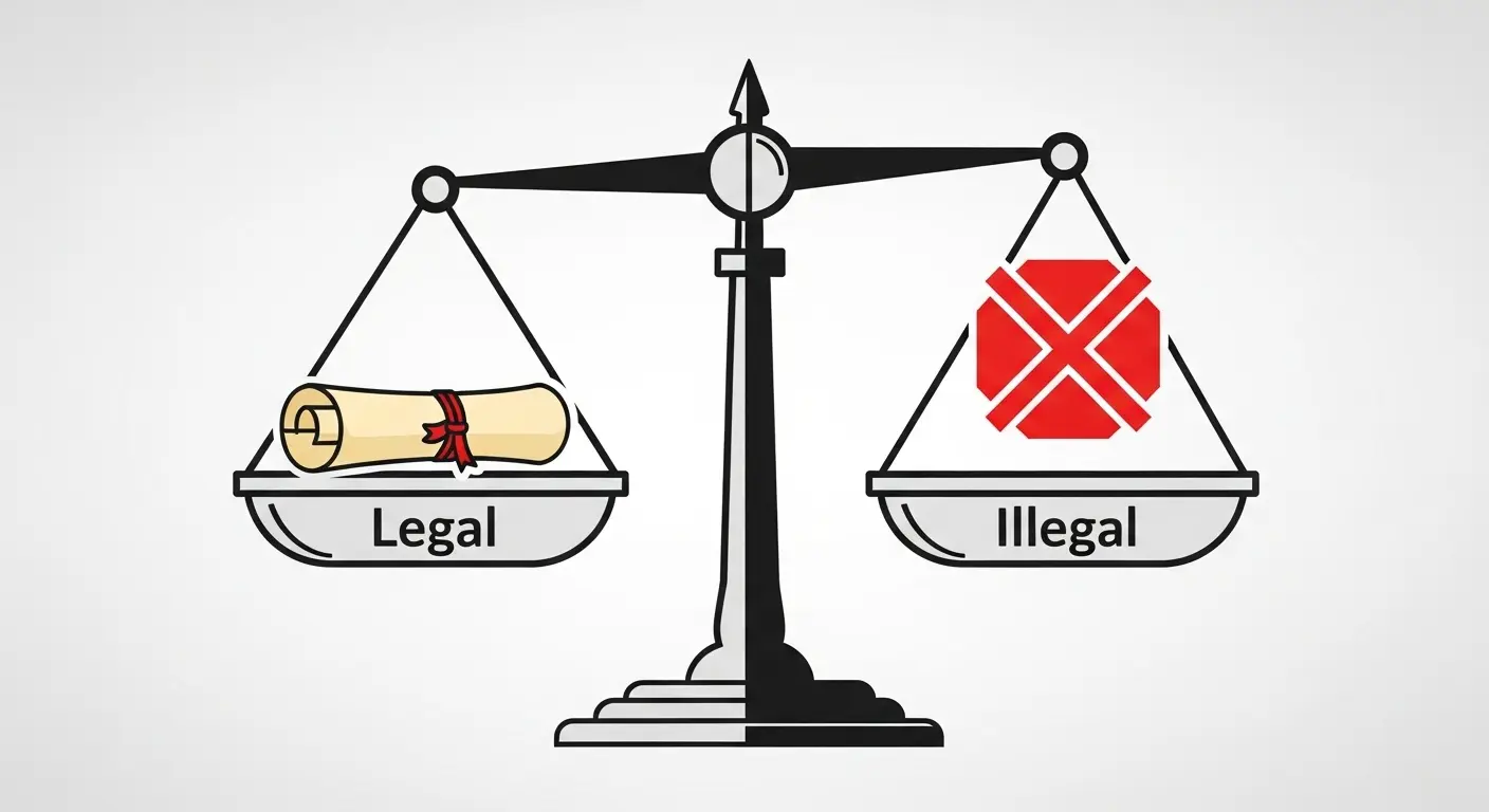 합법과 불법을 구분하는 저울 그래픽, 법률 문서 이미지