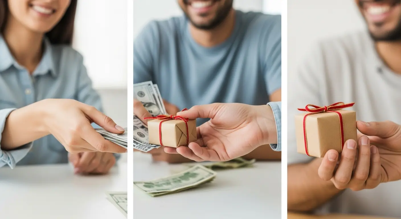 카드깡과 관련된 실제 위험 사례를 스토리보드 형식으로 표현한 그림