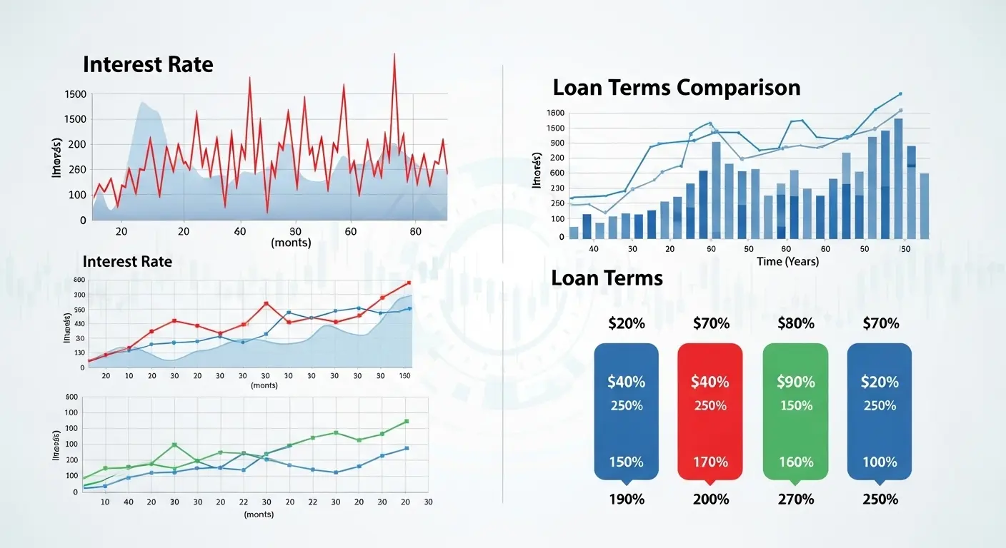 카드한도대출 금리와 한도 비교 그래프 이미지