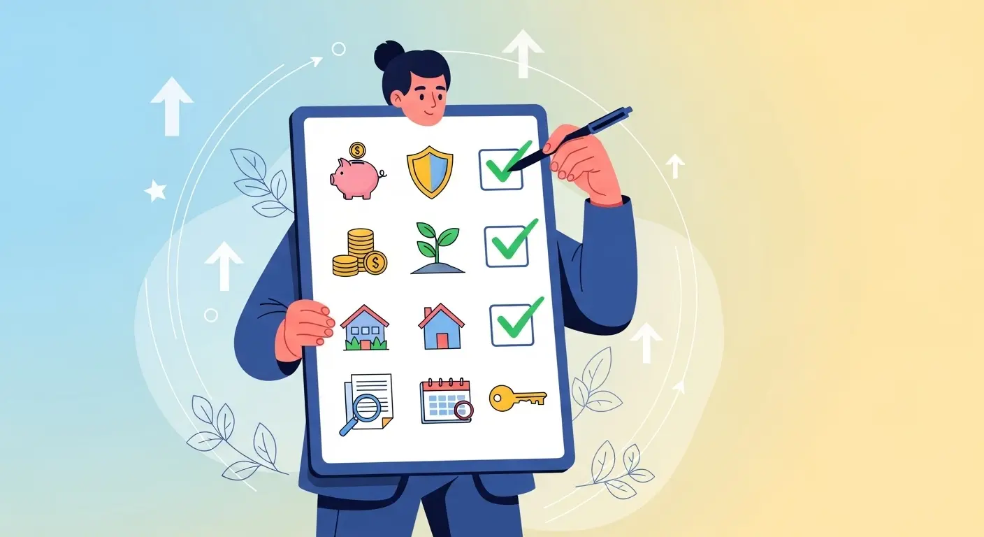 신용카드현금화 초보자를 위한 안전 이용 팁을 점검하는 사람의 모습, 체크리스트 보드를 통한 금융 안전 안내 이미지