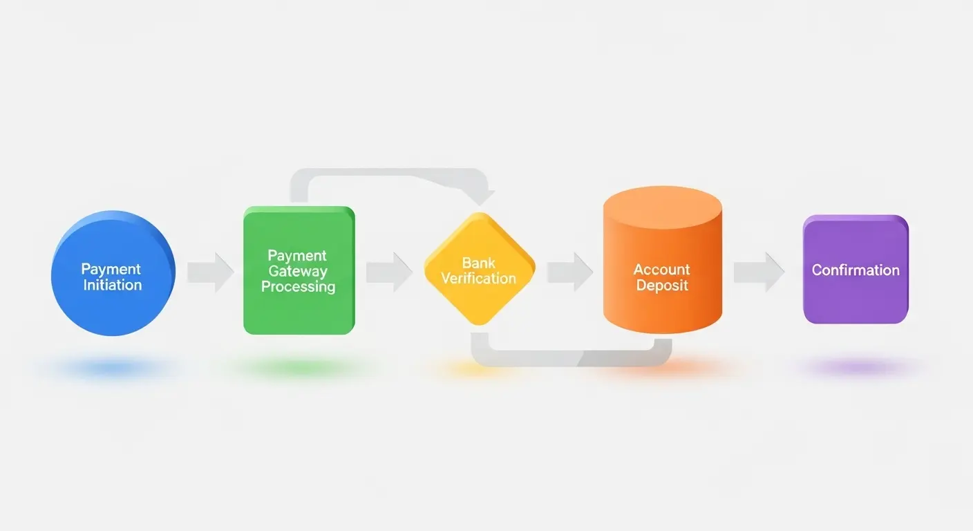 신용카드 결제 후 루미티켓을 통해 현금 입금이 완료되는 절차를 보여주는 다이어그램