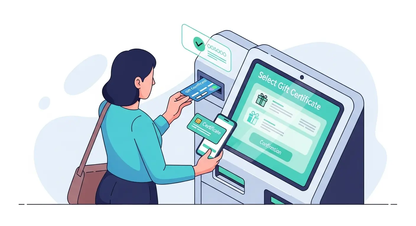 루미티켓을 통해 신용카드로 전자상품권을 구매하는 장면을 표현한 합법적 거래 이미지