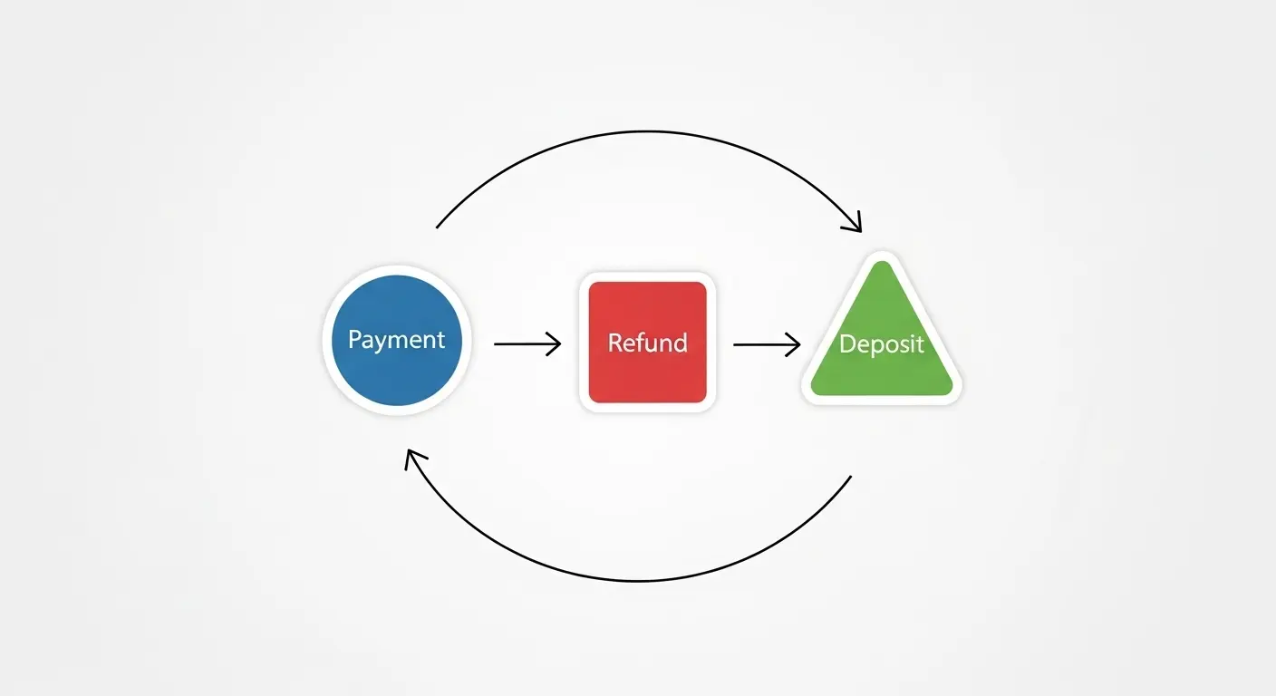 신용카드 현금화 절차 플로우차트 일러스트