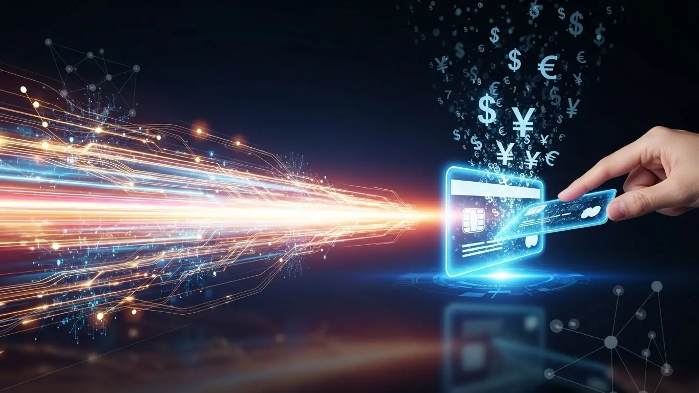 카드 한도 현금화 속도와 편의성을 나타낸 금융 서비스 이미지